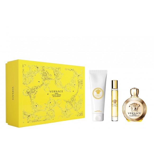 Versace Eros Pour Femme Eau de Parfum 100Ml 3Pc Bag Set