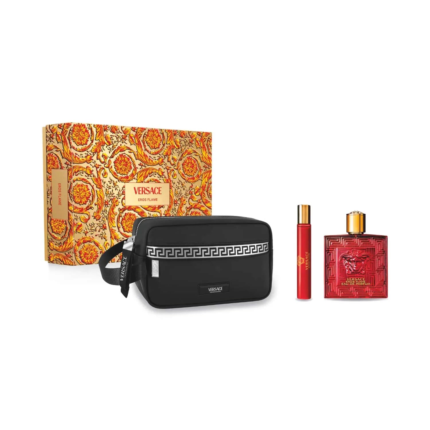 Buy Versace Eros Flame Edp 100Ml 2Pcs Bag Set Discover Perfume