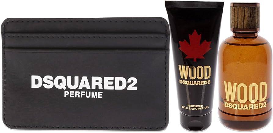 Dsquared Wood D2 For Men Eau de Toilette 100Ml 2Pcscard Holder Gift Set