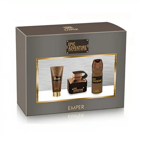 Emper Epic Adventure For Men Eau de Toilette 100ml 3Pcs Set