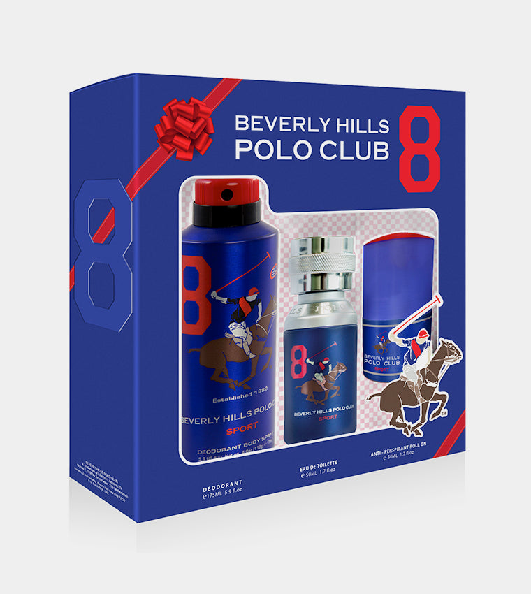 BHPC Eight Gift Set For Men Eau de Toilette 50ml+50 Ml Roll On+150ml Deo