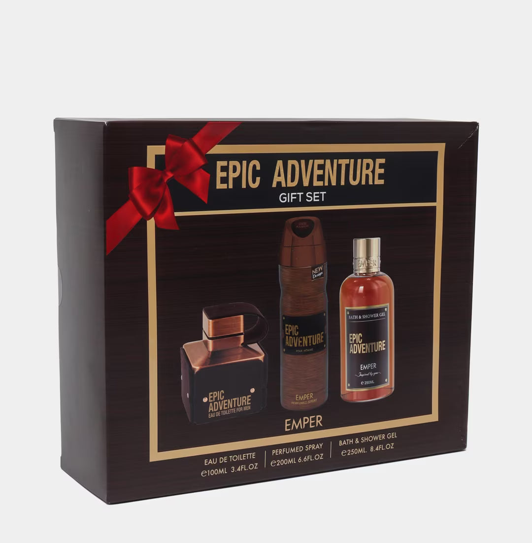 Emper Epic Adventure For Men Eau de Toilette 100ml 3Pcs Set