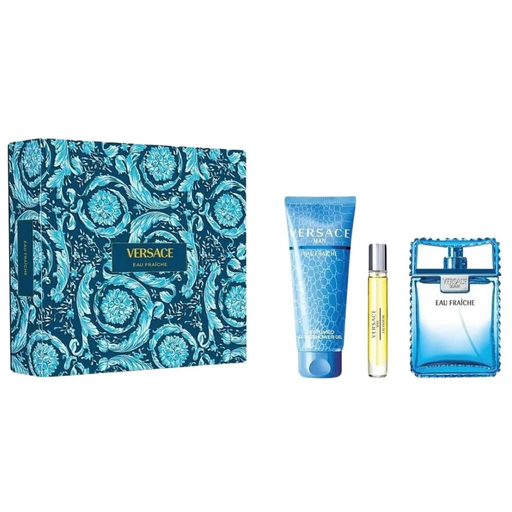 Buy Versace Man Eau Fraiche Edt 100Ml 3Pcs Set Discover Perfume