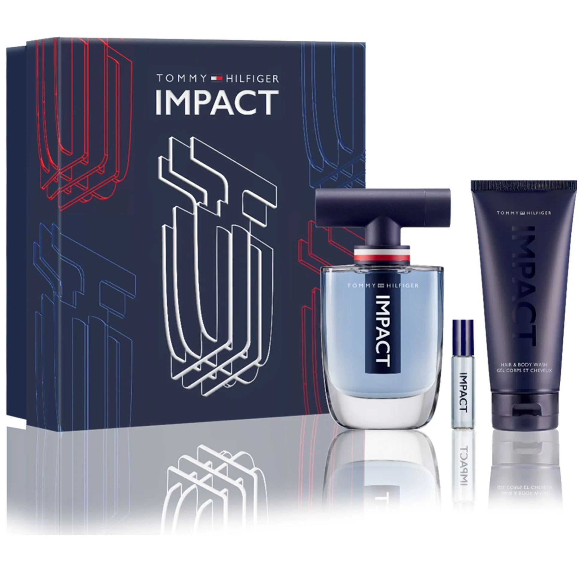 Tommy Impact For Men Eau de Toilette  100Ml 3Pc Set