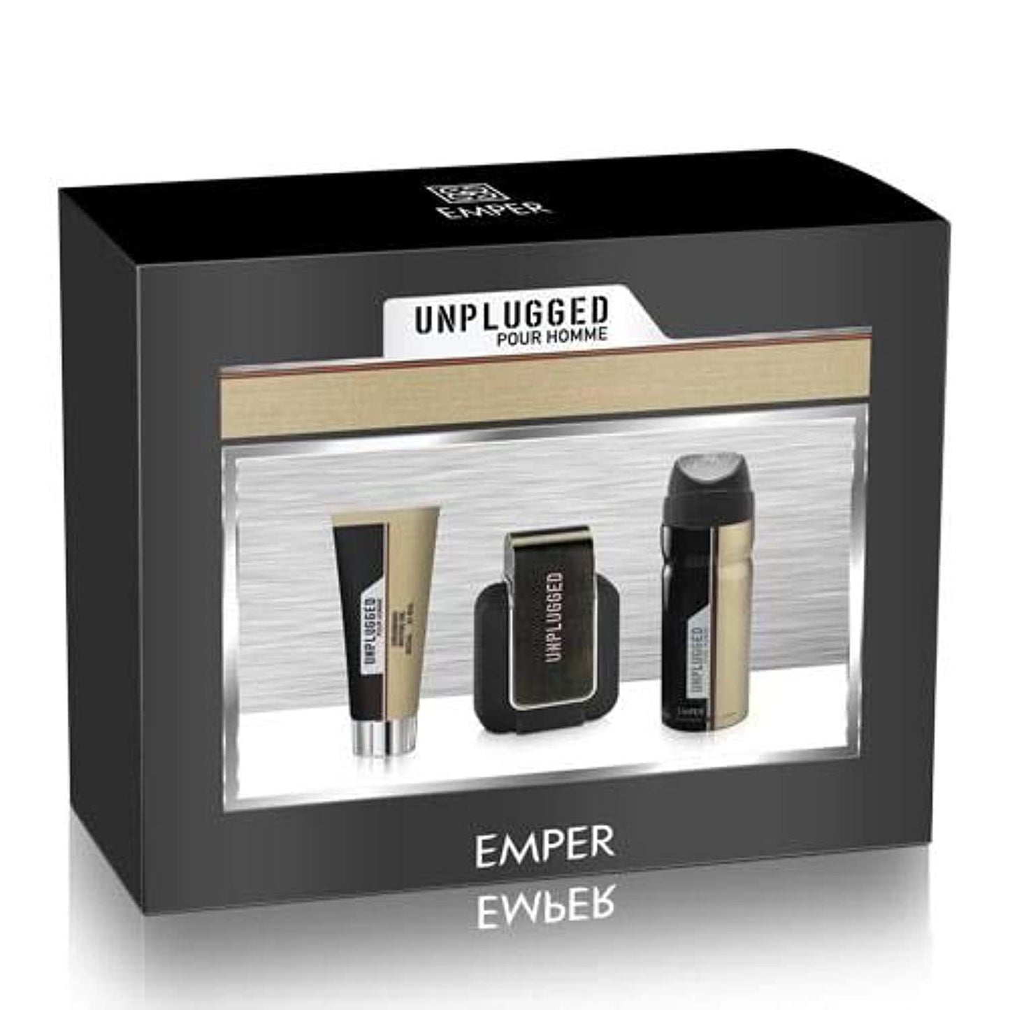 Emper Unplugged Homme Eau de Parfum  80Ml 3Pcs Set