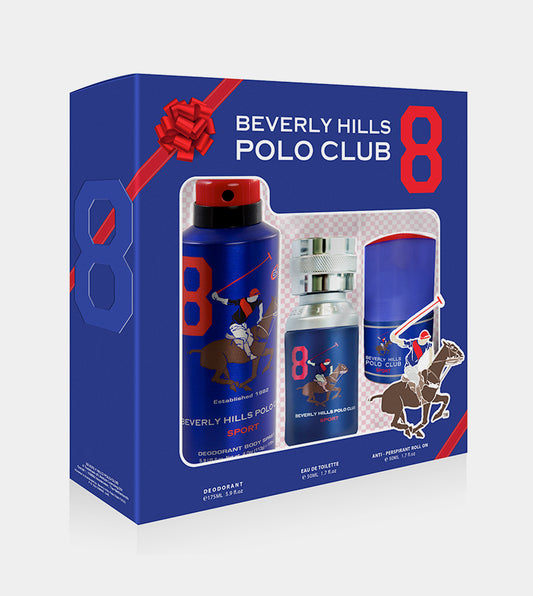 BHPC Eight Gift Set For Men Eau de Toilette  50ml+50 Ml Roll On+150ml Deo