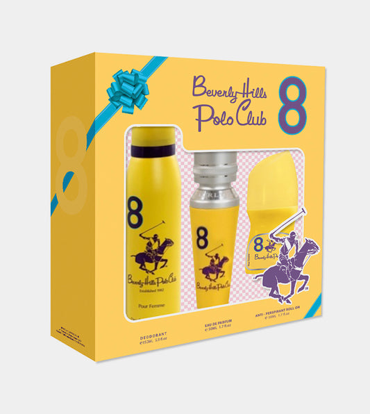 BHPC Eight Gift Set For Women Eau de Toilette  50ml+50 Ml Roll On+150ml Deo