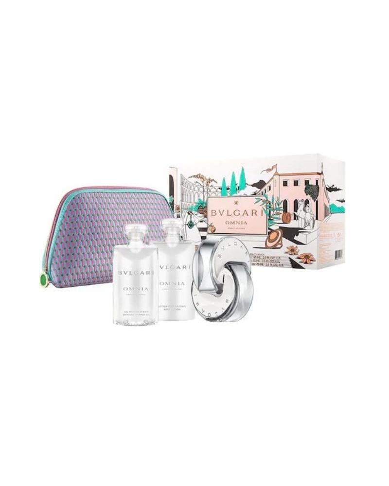Bvlgari Omnia Crystalline For Women Eau de Toilette 65Ml 3Pcs Pouch Set