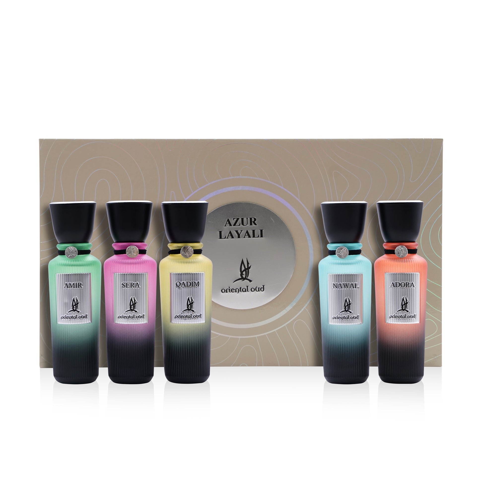 Unisex Perfumes in UAE-Buy Original Fragrances Online Oriental Oud Azur Layali EDP 5*30ml Set at Al Hajis Perfumes UAE