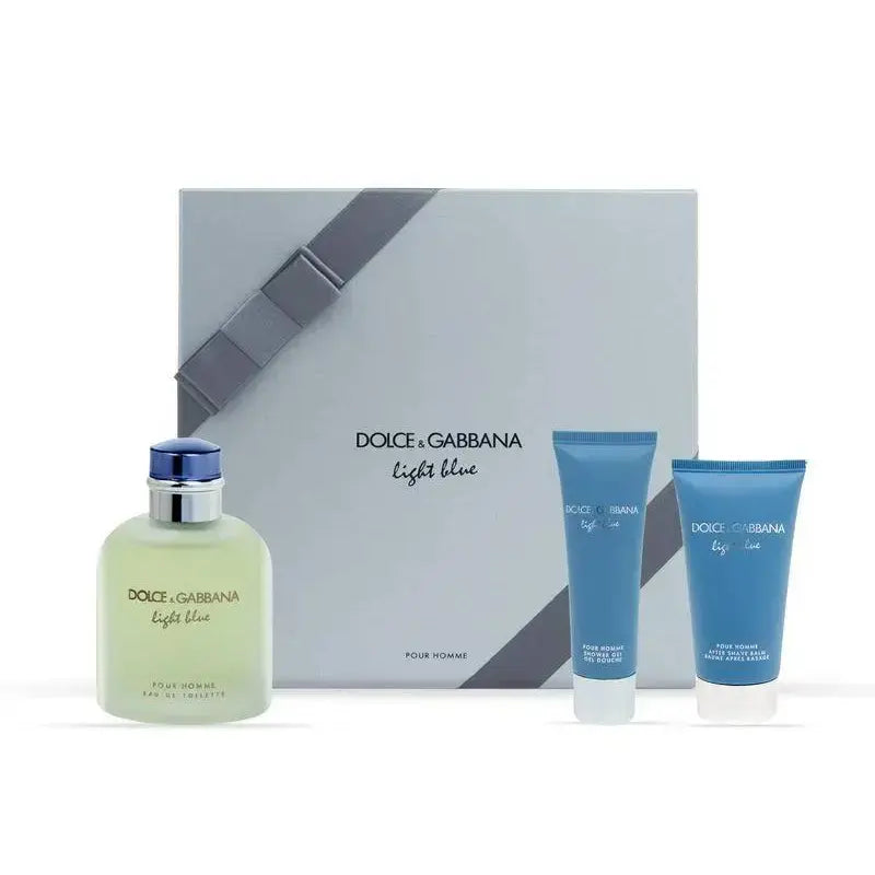 D&G Light Blue For Men Eau de Toilette 125Ml 3Pcs Set