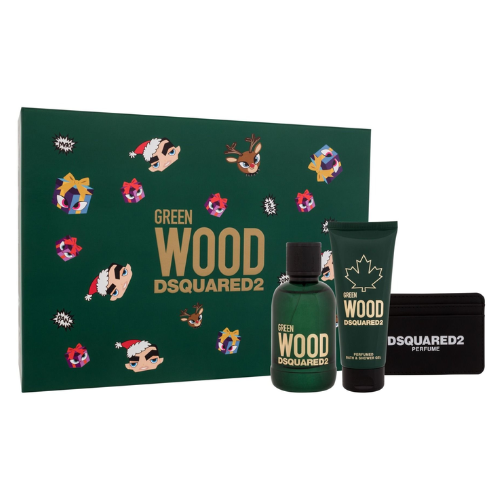 Dsquared2 Green Wood  Eau de Toilette 100ml 3Pcs Set