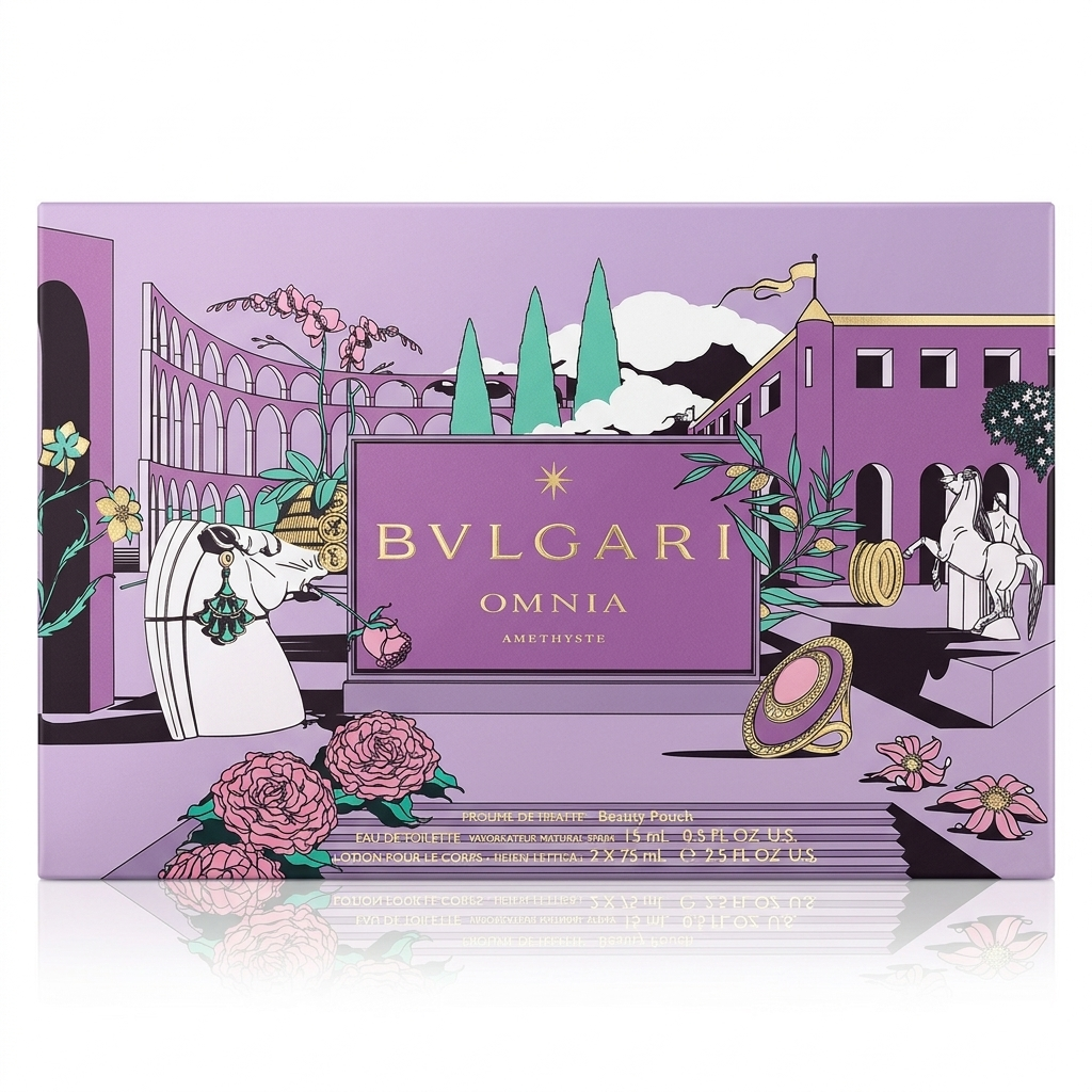 Bvlgari Omnia Amethyst 65 Ml 2Ps Pouch Set