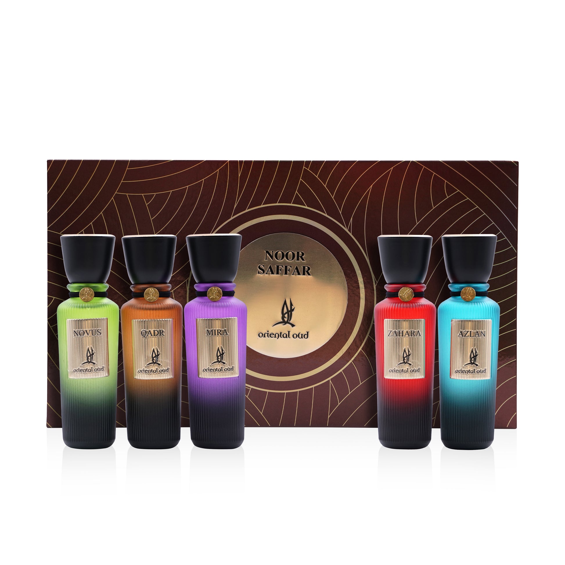 Unisex Perfumes in UAE-Buy Original Fragrances Online Oriental Oud Noor Saffar EDP 5*30ml Set at Al Hajis Perfumes UAE