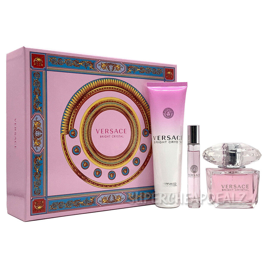 Versace Bright Crystal Eau de Toilette 90ml 3Pc Bag Set