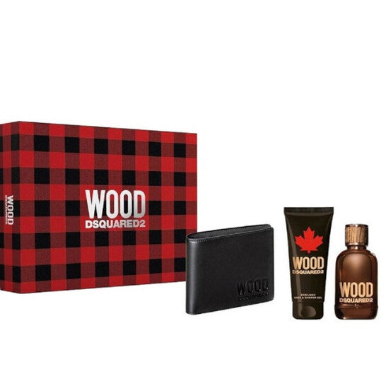 Dsquared2 Wood For Men Eau de Toilette  100ml 3Pcs Set
