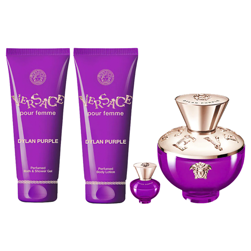 Versace Pour Femme Dylan Purple Edp 100Ml 4Pcs Set