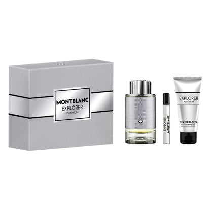 Mont Blanc Explorer Platinum Eau de Parfum (100ml+7.5ML+Sg) 3Pcs Set