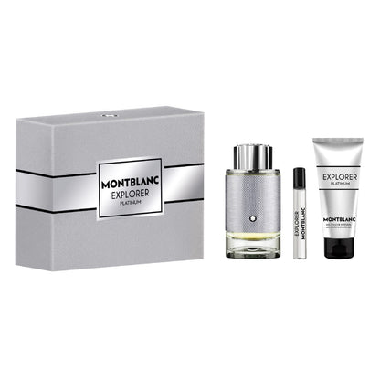 Mont Blanc Explorer Platinum Eau de Parfum (100ml+7.5ML+Sg) 3Pcs Set