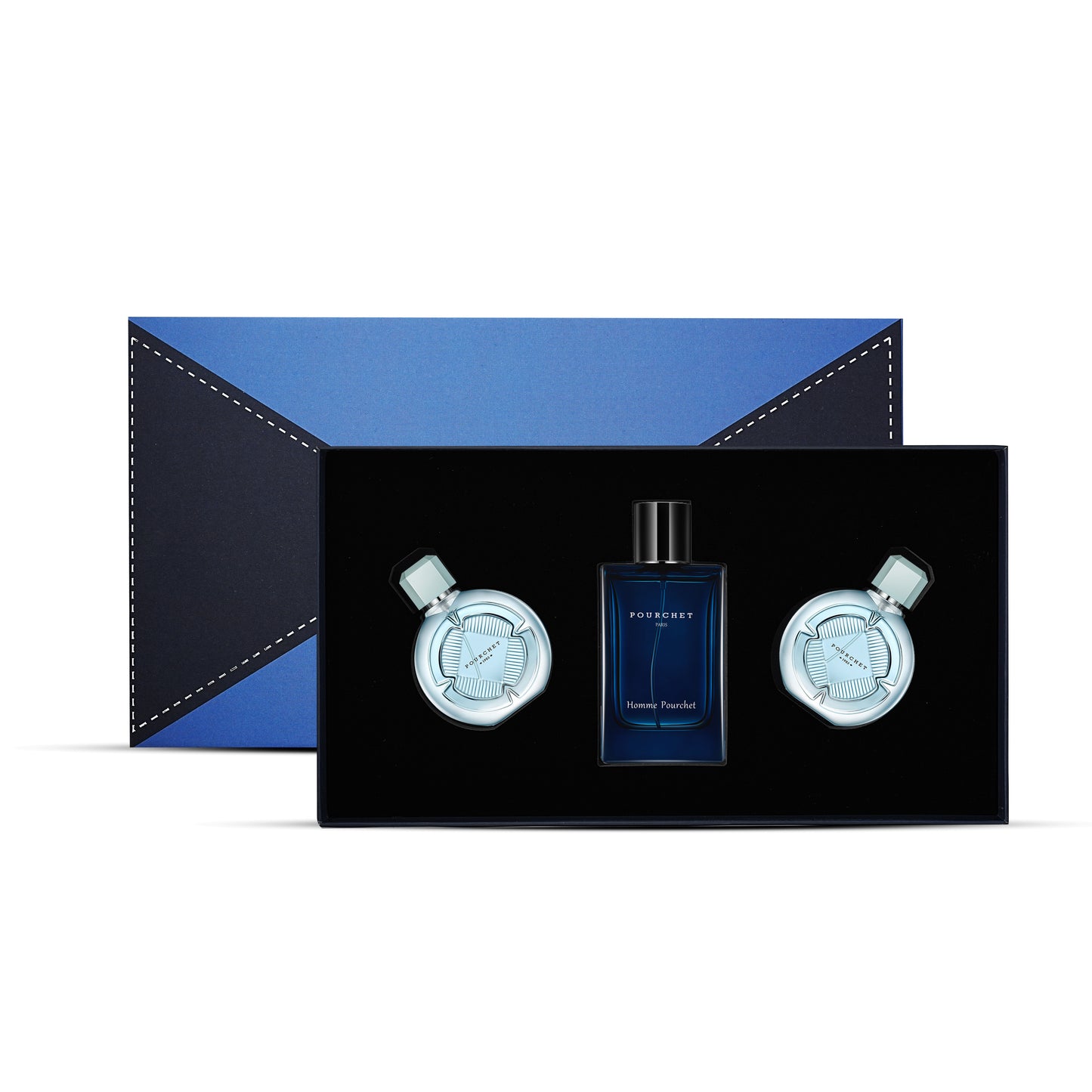 POURCHET UNISEX BLUE BOX 3PCS SET (100ML+30ML+30ML)